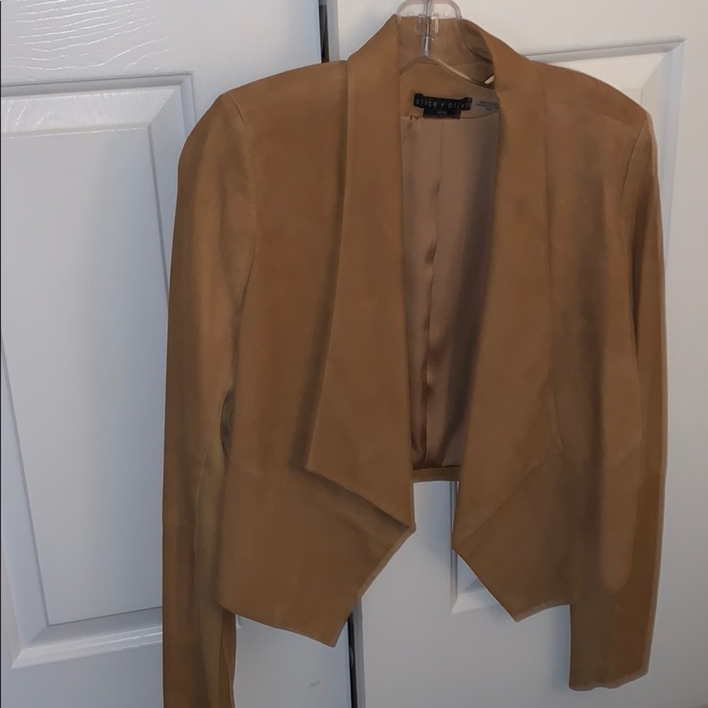 Never worn Alice and Olivia suede jacket